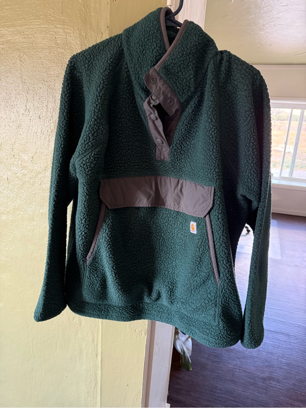 Carhartt Women’s Dark Green Sherpa Pullover Jacket